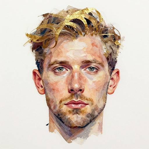 Kinetic Mixed-Media Art Portrait