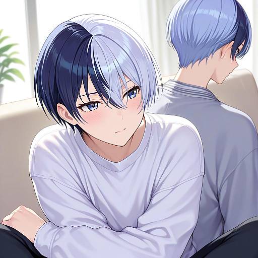 Illustration of Aoyagi touya, project sekai in the style of Yuzuriha (active homing)