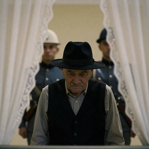 Mysterious Encounter with Soldiers indoors