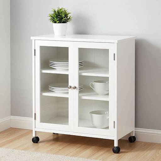 Sobuy White Kitchen Trolley Cart