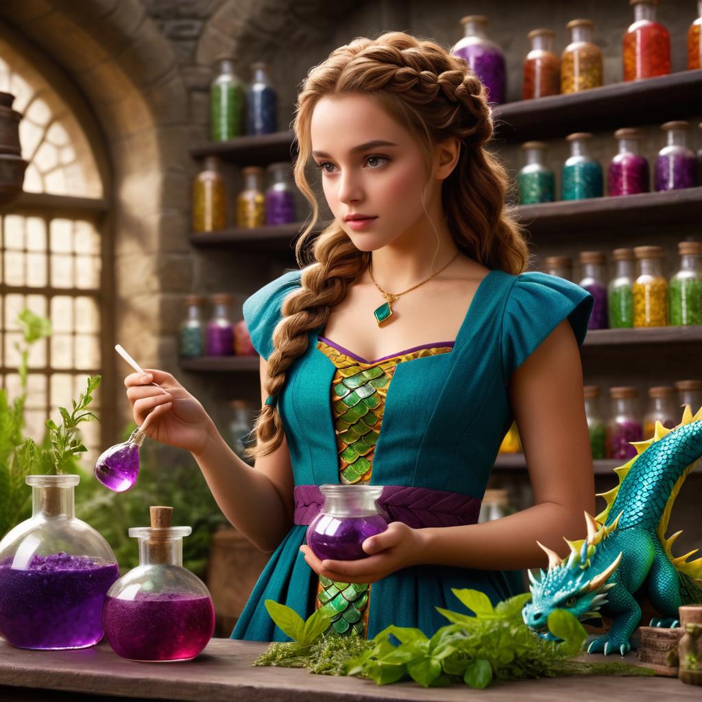 Hermione Exploring a Potion Lab Adventure