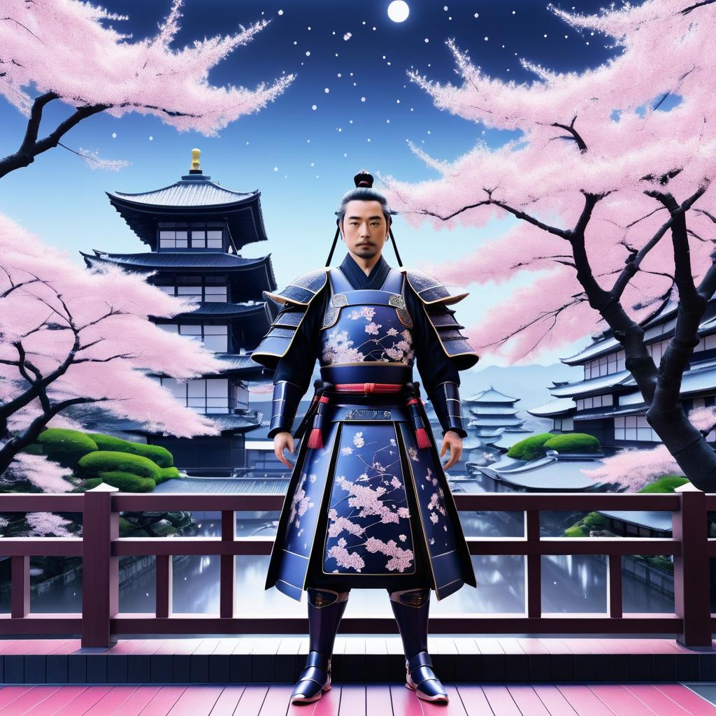 Futuristic Samurai in Dreamlike Kyoto