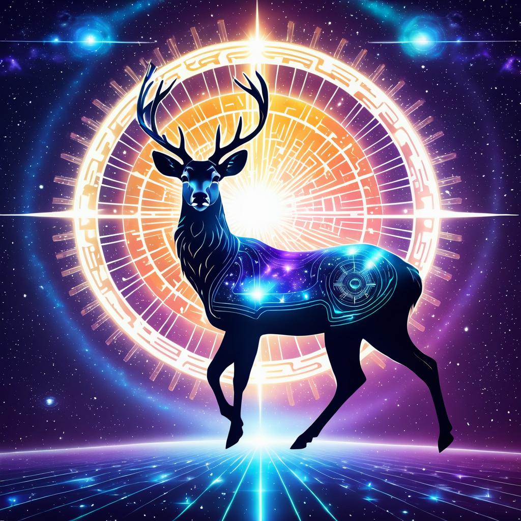 Cosmic Deer: A Journey Through Space