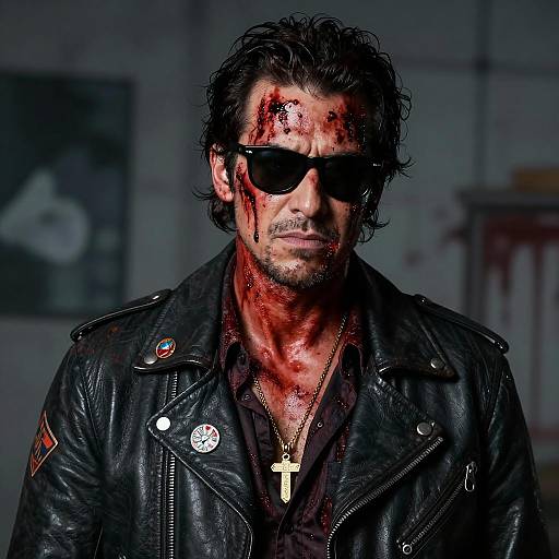 Gritty Portrait of a Haunted Rebel