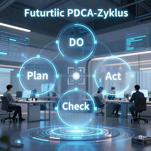 Futuristic PDCA Cycle Holographic Visualization
