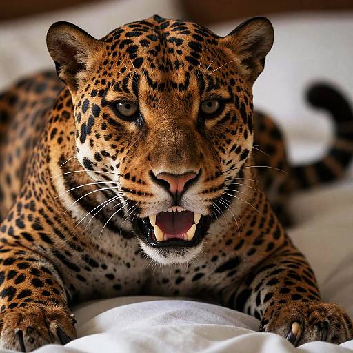 Realistic Anthro Female Jaguar Closeup