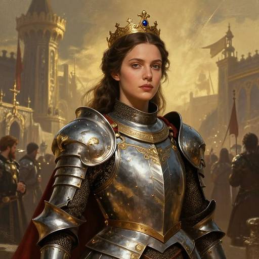 Regal Female Leader in Ornate Armor