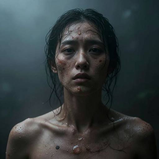 Surreal Foggy Scene with Paranoia