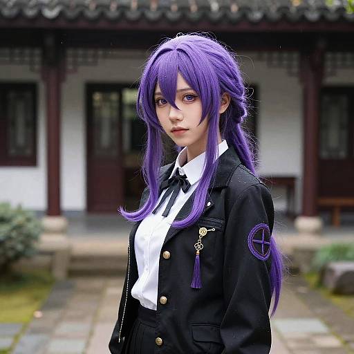 Woman in Purple Rain Cosplay