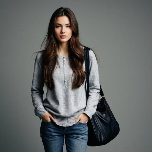 Young Woman in Casual Modest Clothing