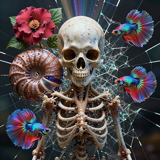 Stunning Bioluminescent Alien Portrait Art