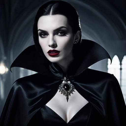 Dramatic Noir Vampire in Gothic Setting