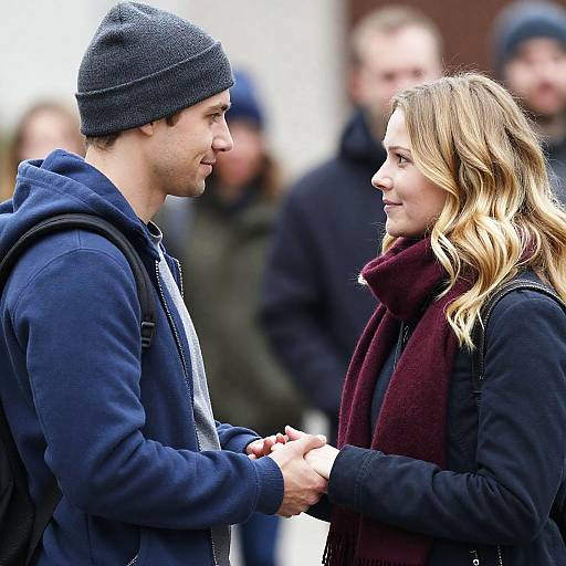 Intimate Outdoor Moment of Togetherness