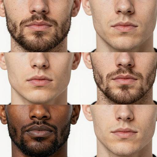 Diverse Beard Styles Close-Up