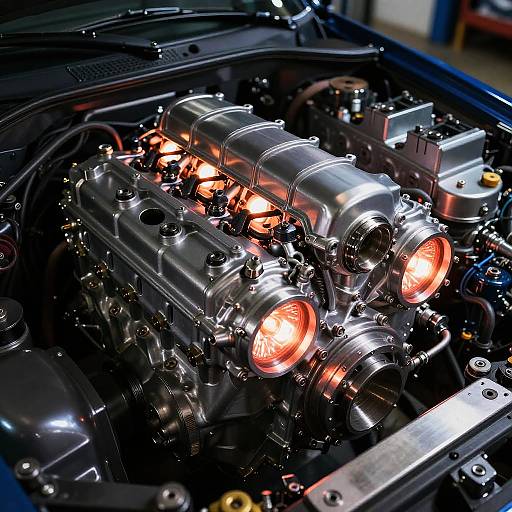 Photorealistic V20 Engine Close-Up