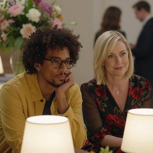 Intimate Moment: Diverse Couple in Focus