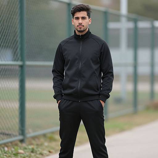 Man in Track Suit Outdoors