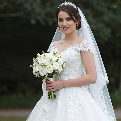 Elegant Bride in Wedding Dress