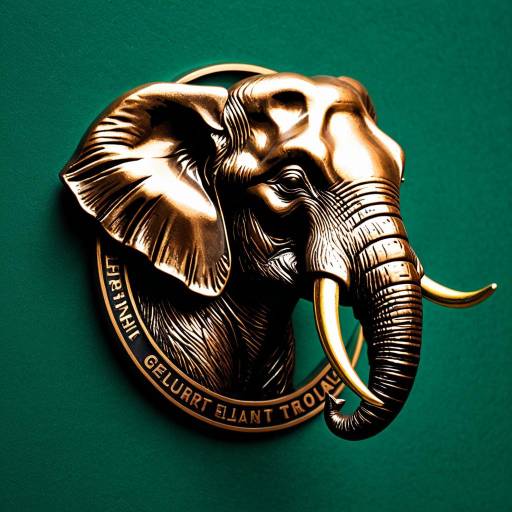 Elegant Bronze Elephant Logo