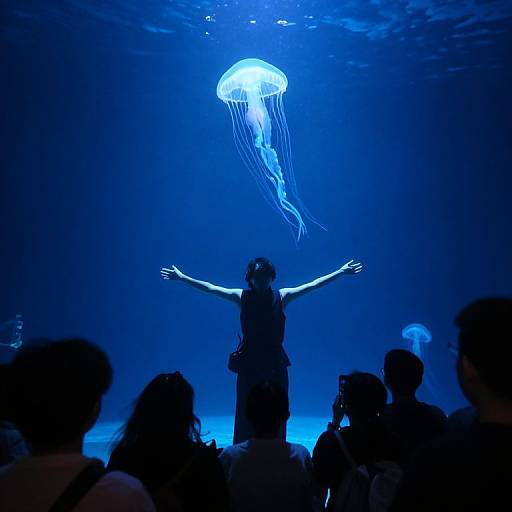 Bioluminescent Jellyfish Spectacle