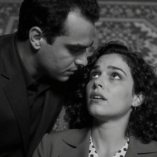 Intimate Black-and-White Close-Up Portrait