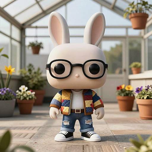Funko Pop Bunny in Rooftop Greenhouse