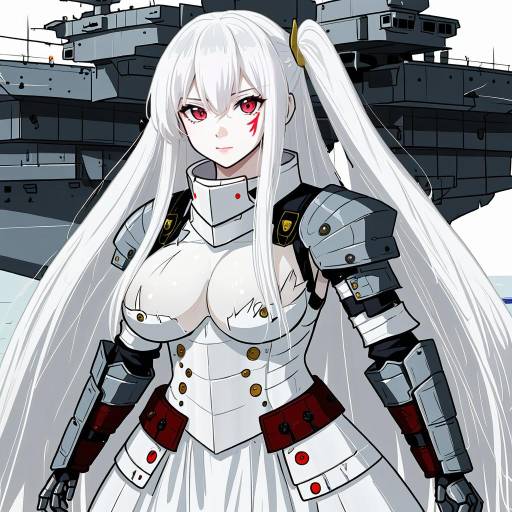Illustration of Aircraft carrier princess, kantai collection in the style of Poprication