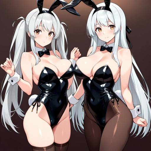 Playful Bunny Girls in Leotards