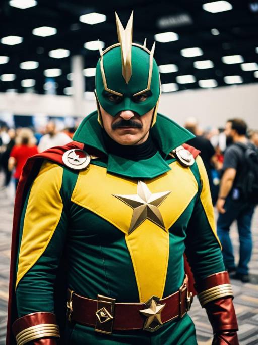 Man in Captain Chaos Costume at Comic Convention