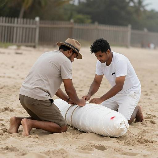 Preparing for Burial on the Beach