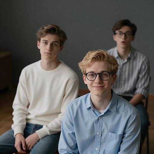 Candid Capture of Three Young Men