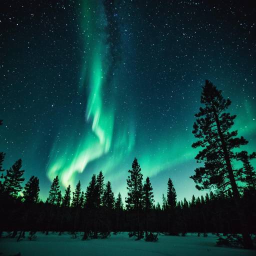 Starry Night Over a Tranquil Forest