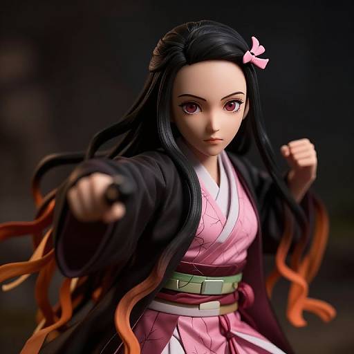 Realistic Nezuko Kamado 3D Render
