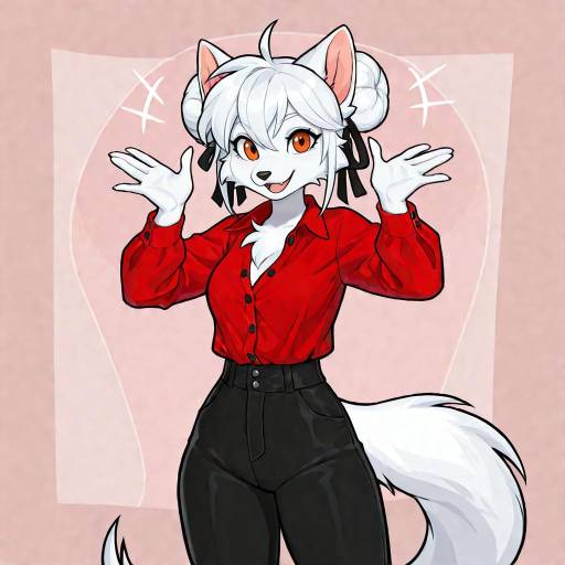 Playful Anthropomorphic Fawn Girl Character