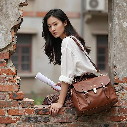 Portrait of an Asian Woman in Urban Setting