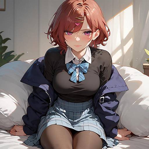 Anime Girl with Disgusted Expression