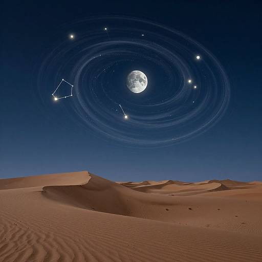 Glowing Planetary Desert Constellations