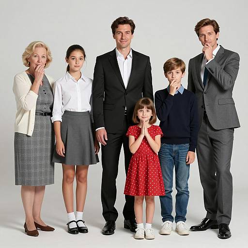 Family Portrait with Vivid Details