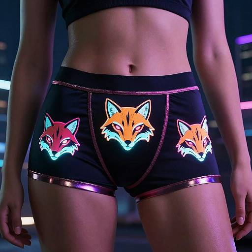 Futuristic Lynx Underwear Cyberpunk Style