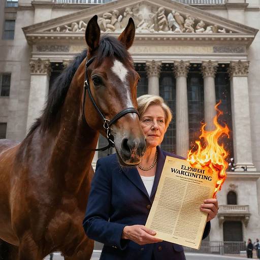 Photorealistic Centaur Elizabeth Warren