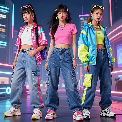 Vibrant Asian Y2K Streetwear Style