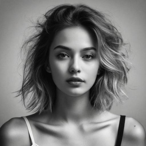 Monochrome Portrait of Young Woman