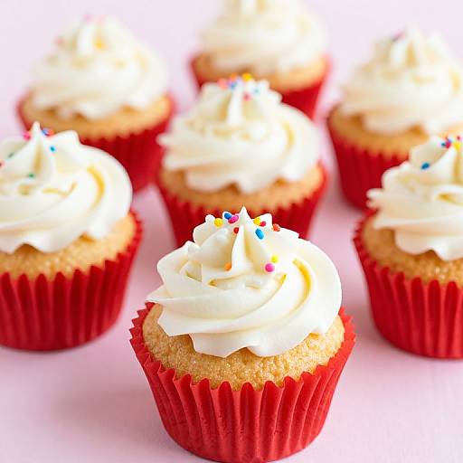 Vibrant Vanilla Cupcakes with Sprinkles