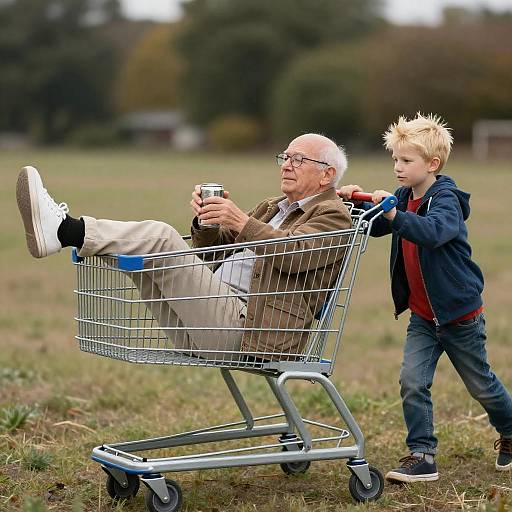 Whimsical Shopping Cart Adventure