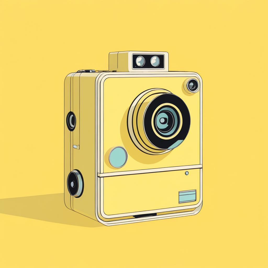 Pop-Art Camera with Cubo-Futurist Flair