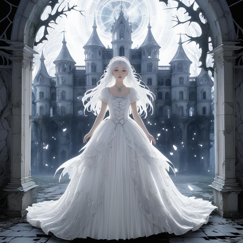 Wistful Ghost in Abandoned Castle Art