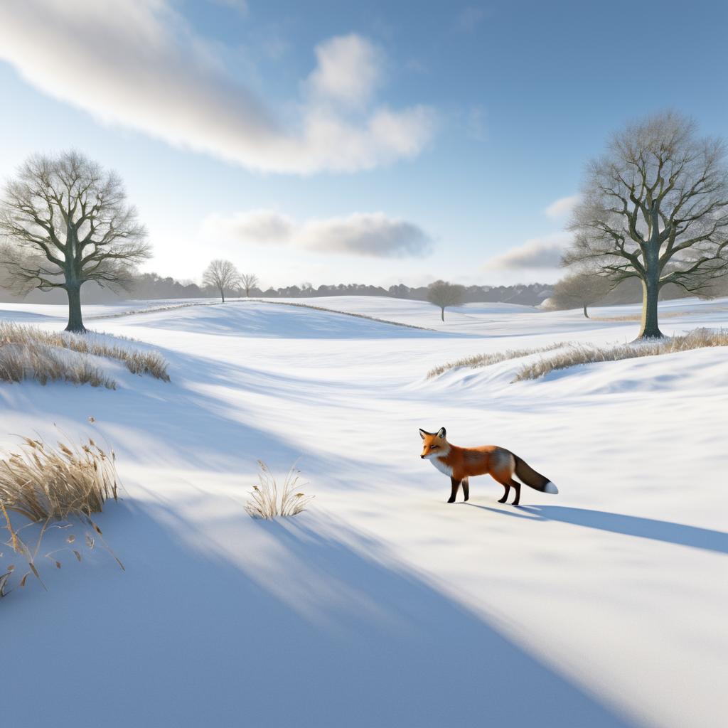 Curious Fox in a Winter Wonderland