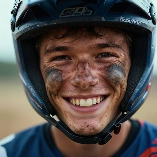 Hyper-Realistic Young Motocross Pilot Portrait