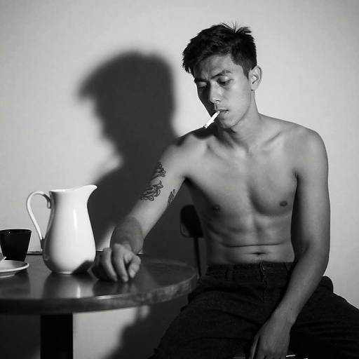 Moody Monochrome Portrait of a Man