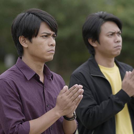 Intense Outdoor Portrait of Two Men